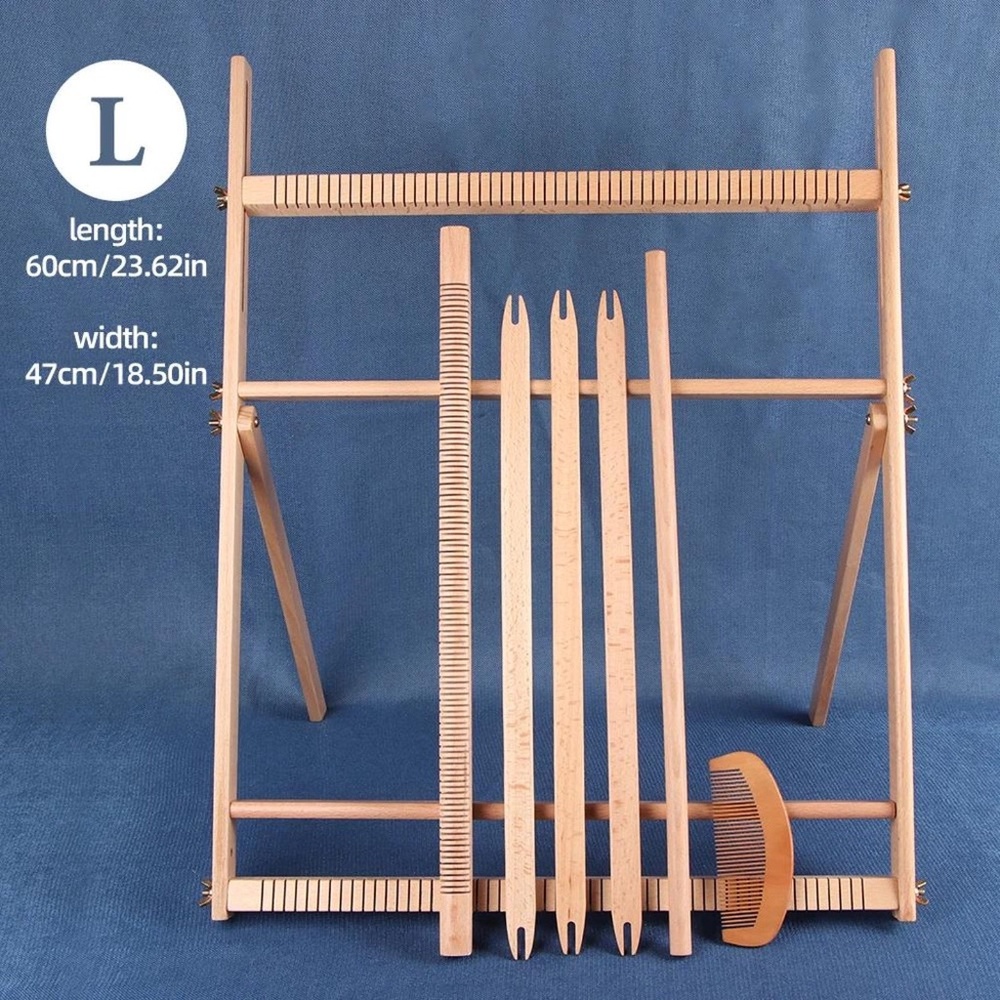 Large Beechwood Tapestry Loom